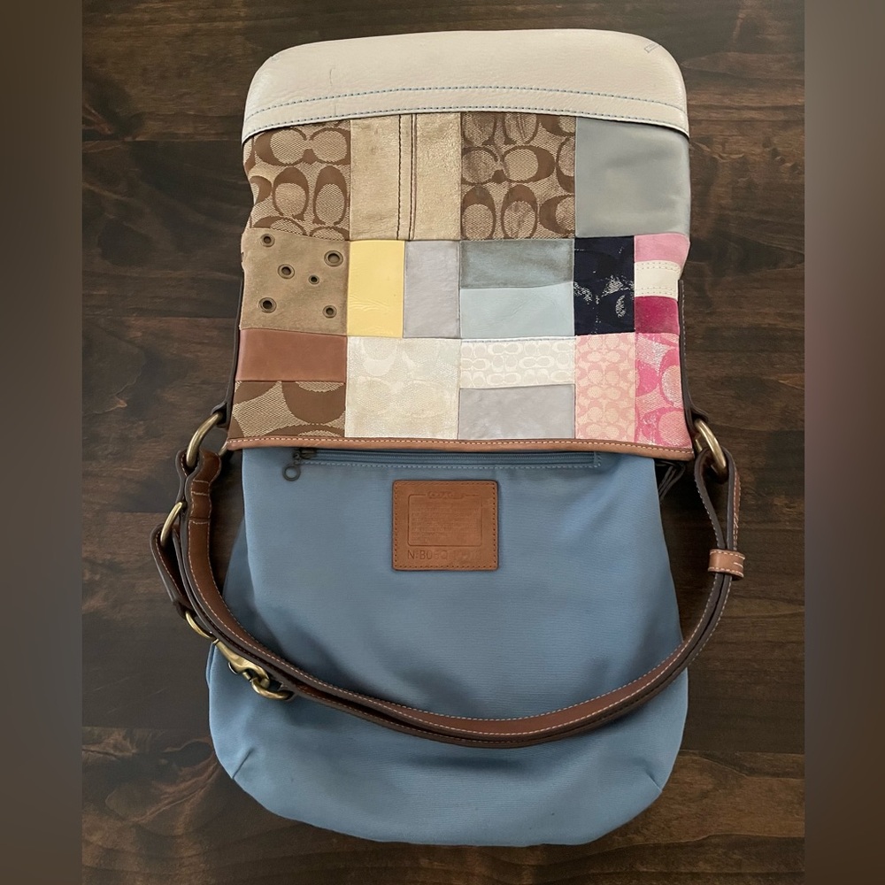 Vintage Coach Patchwork 10018 Multicolor Shoulder Bag - Picture 3 of 9